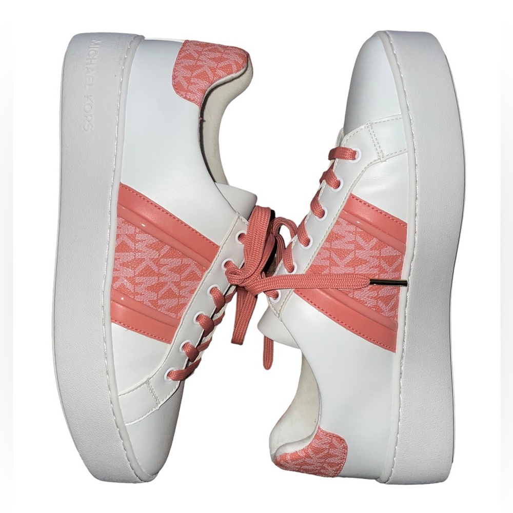 Michael Kors Poppy Stripe Lace Up Sneaker